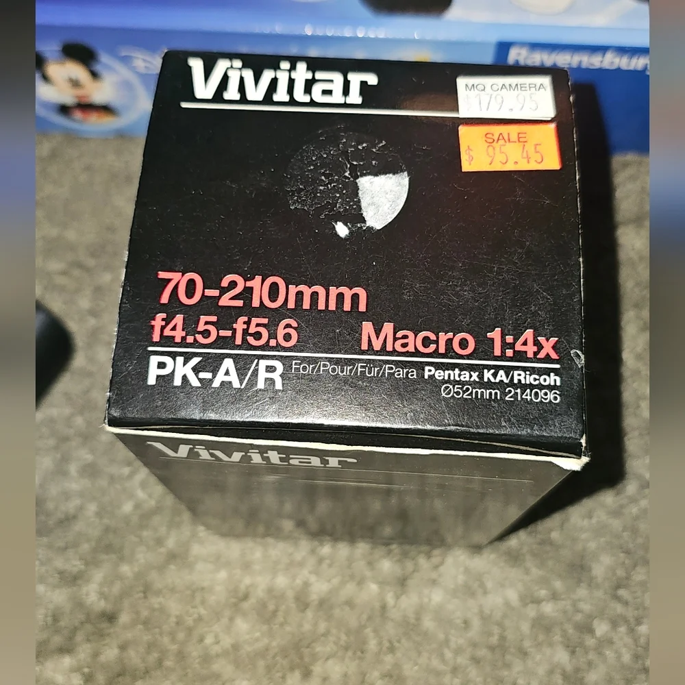 Vivitar 70-210mm F4.5-5.6 Macro 1:4X Zoom Camera Lens